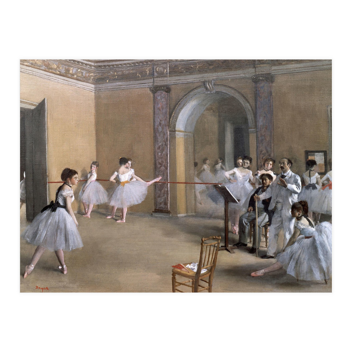 The Dance Foyer at the Opera on the rue Le Peletier, 1872 - 32x46 cm - oil on canvas. (Print Only)