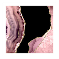 Blush & Gold Agate Texture 01  (Print Only)