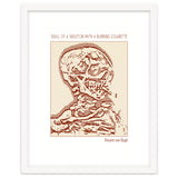 Skull Of A Skeleton With A Burning Cigarette thumbnail