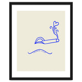 Smoked Love, Line Art Drawing Sketch, Minimalism Doodle Woman Cigarette Cigar Smoke, Eclectic Bohemian Framed thumbnail