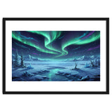 Arctic Glow: Northern Lights Winter Landscape thumbnail