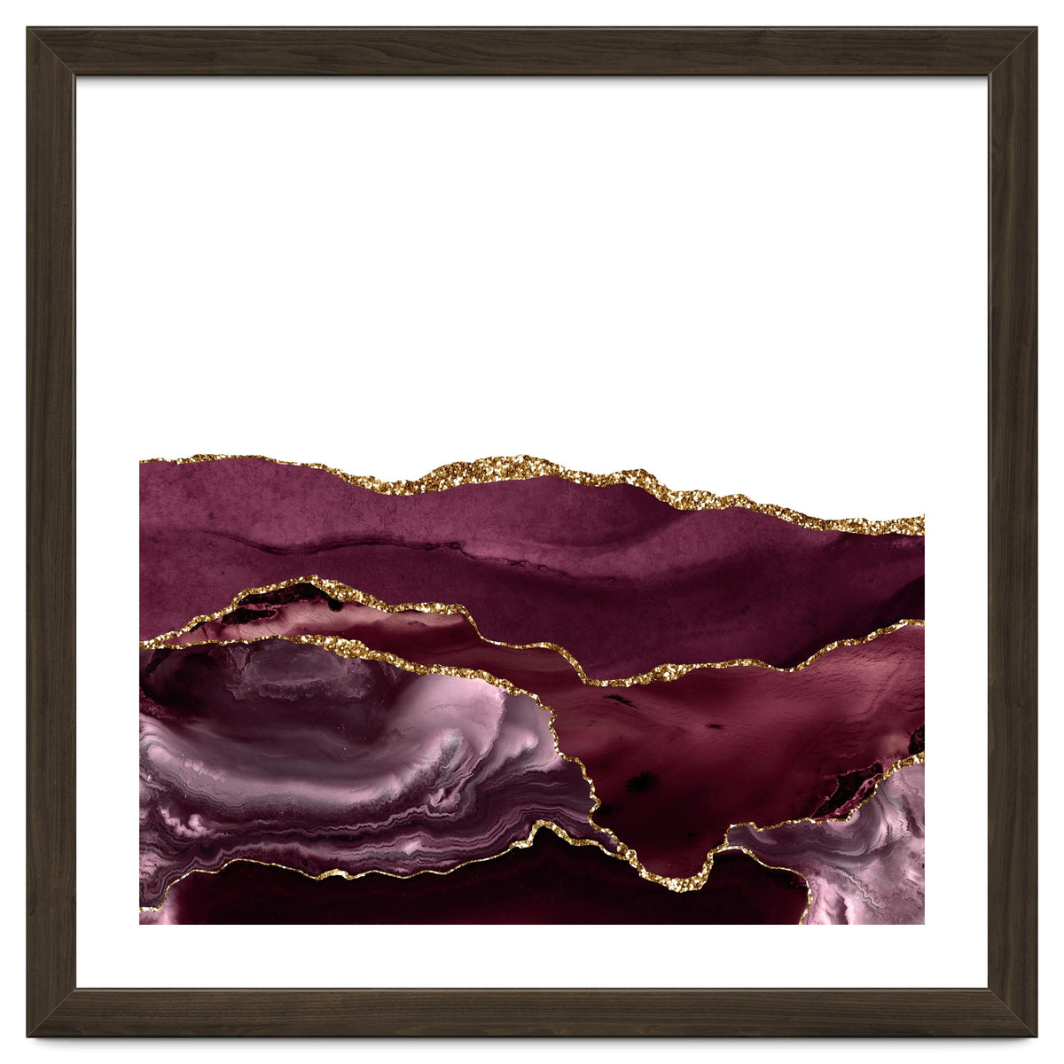 Burgundy & Gold Agate Texture 25
