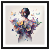 Watercolor Butterfly Embrace