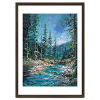 Whispers of the Azure Creek: A Textured Journey