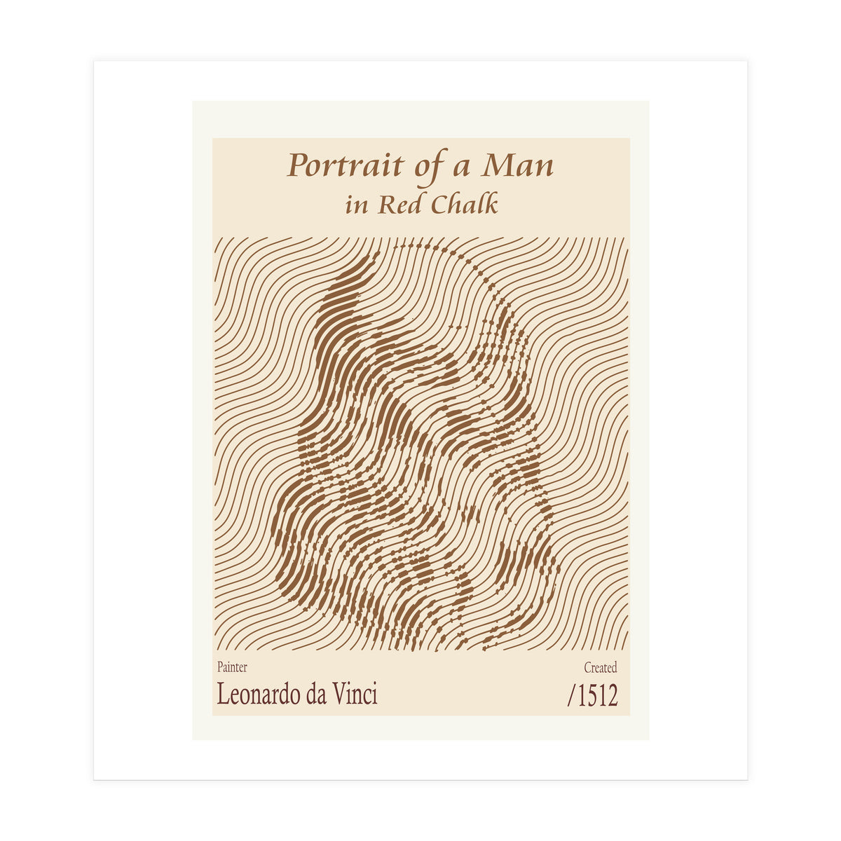 Portrait Of A Man In Red Chalk (self Portrait) – Leonardo Da Vinci (1512) (Print Only)