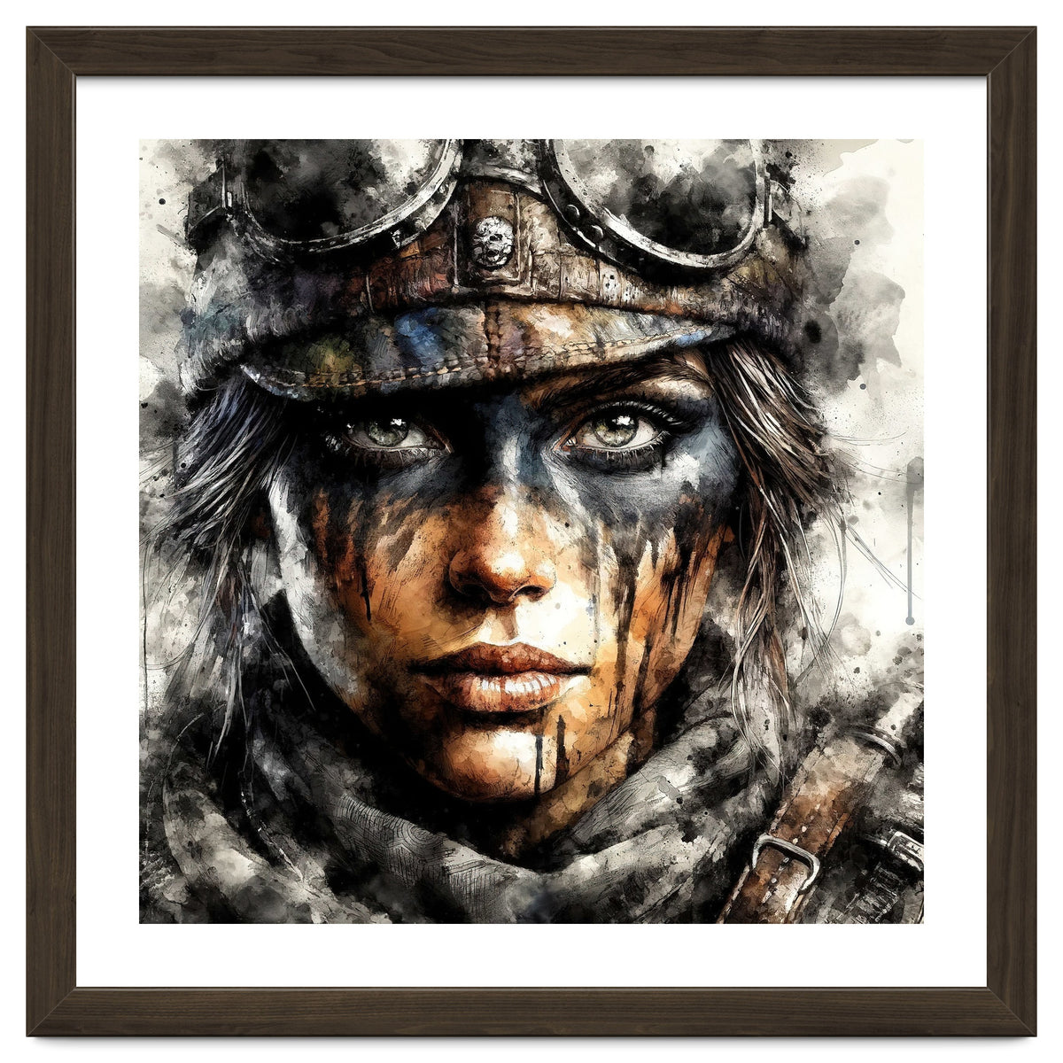 Warrior Woman With Aviator Goggles