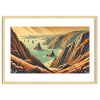 Vintage Cliffside Serenity Poster