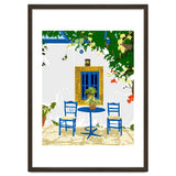 Greek Vacay For Two, Evil Eye Santorini Travel Summer, Eclectic Travel Architecture White Buildings Cafe thumbnail