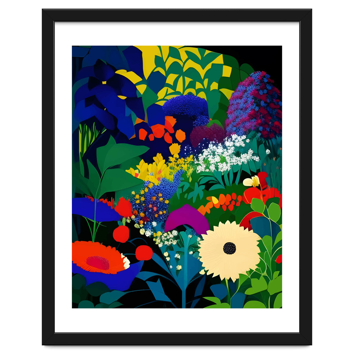 A Beautifully Dark Mind, Botanical Nature Jungle Garden, Eclectic Bohemian Vintage Plants Illustration