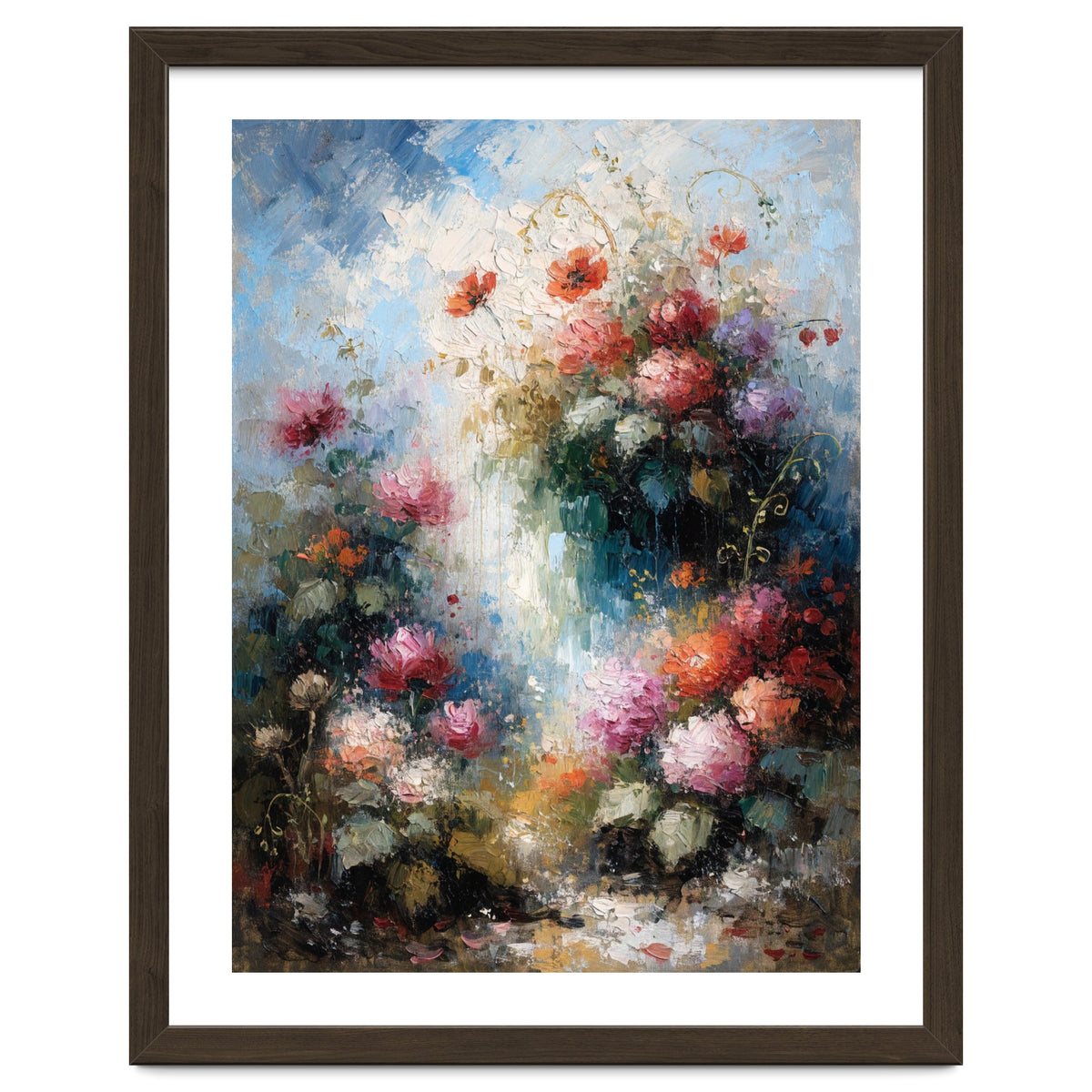 Ethereal Summer Garden Oil Painting