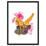 Pinup Sexy Woman Posing In Black Sleeping Dress thumbnail