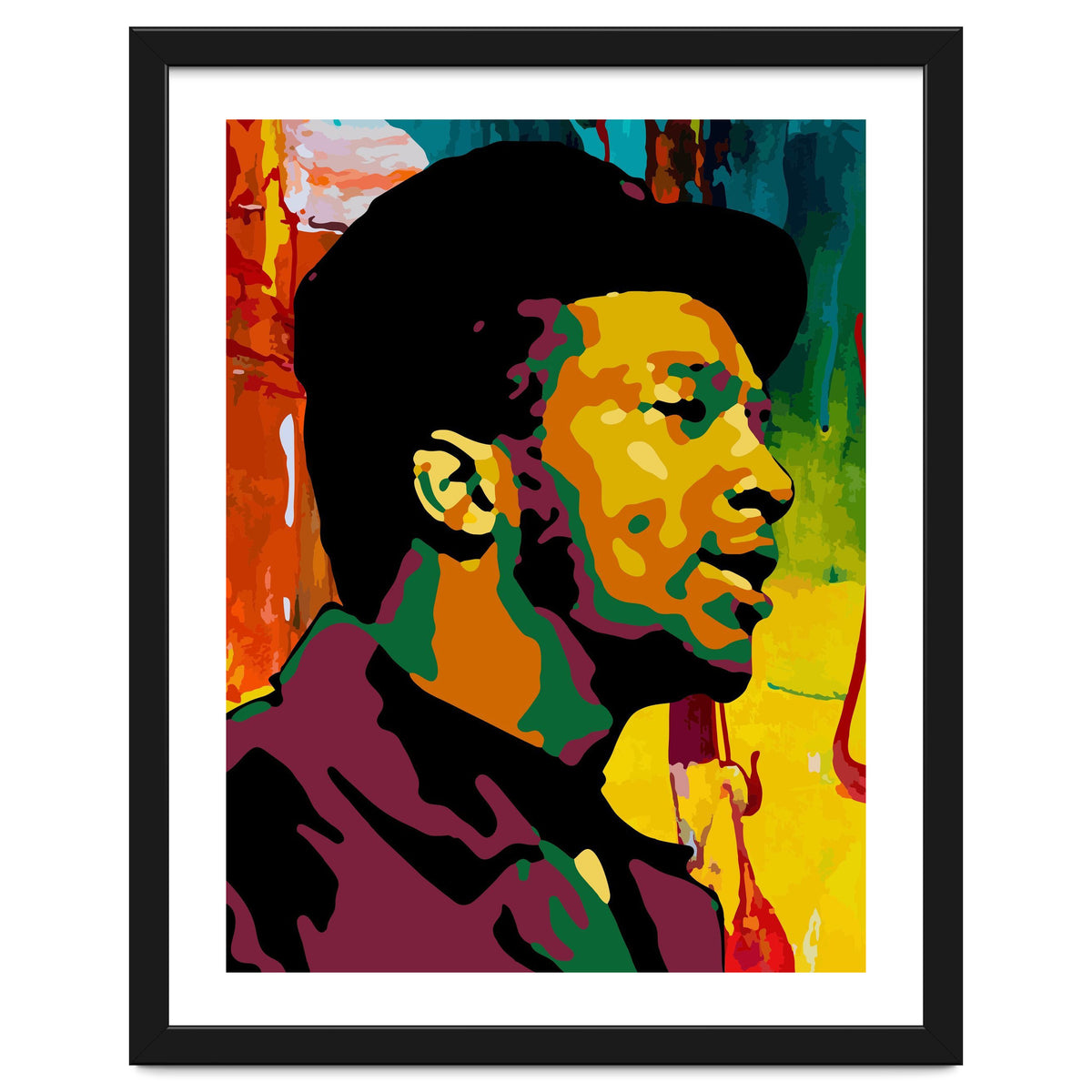 Fred Hampton Colorful Abstract Art