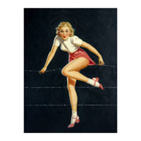 Pinup Girl Crossing The Barbed Wire (Print Only) thumbnail