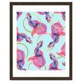 HullaHoops, Eclectic Colorful Fish Graphic Design, Animals Gold Rings Surrealism Quirky thumbnail
