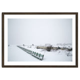 No people on a bench in the snowy winter thumbnail