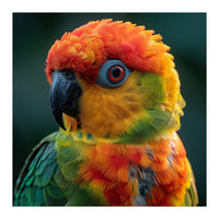 Sun Conure Parrot Close Up Eye  (Print Only)