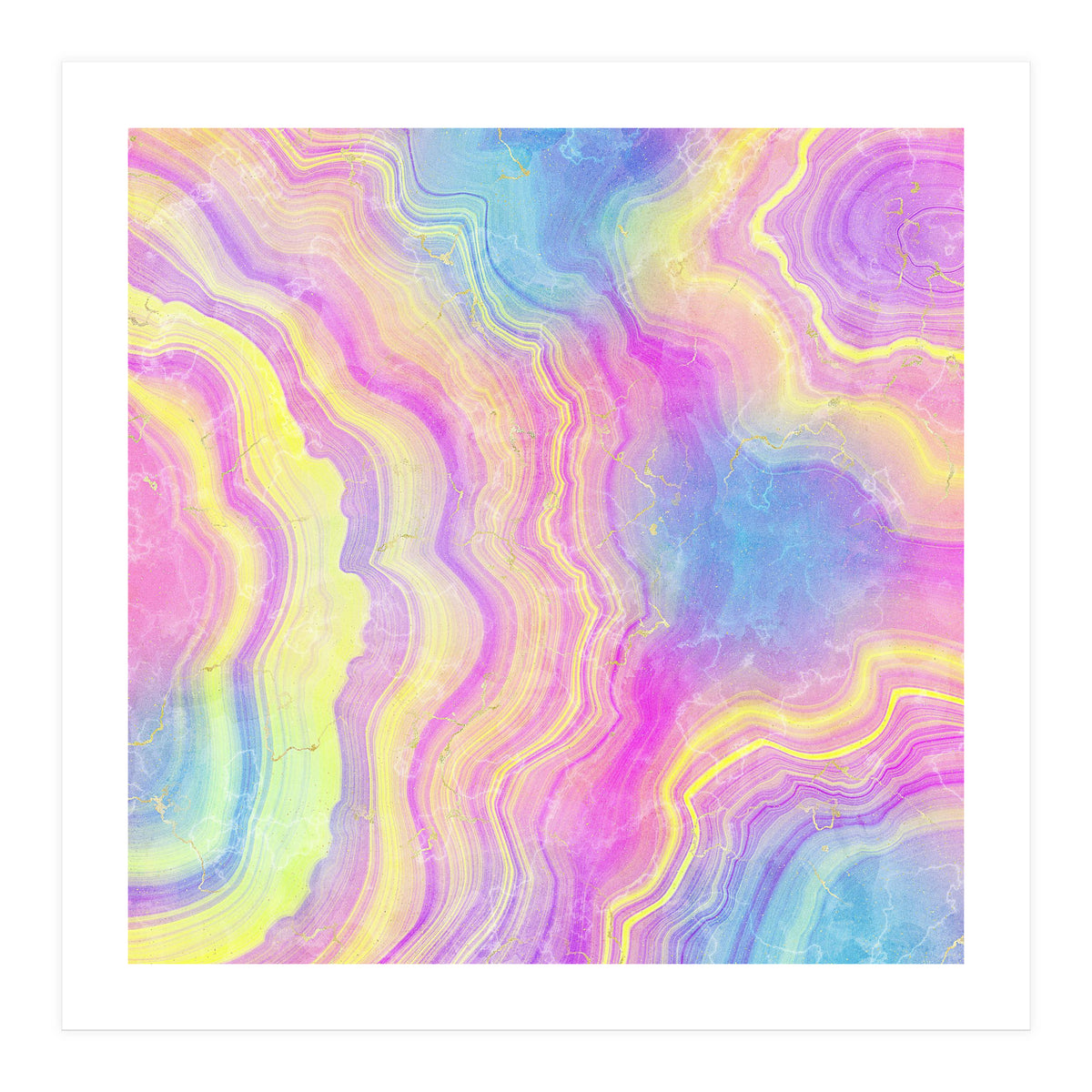 Neon Agate Texture 08 (Print Only)