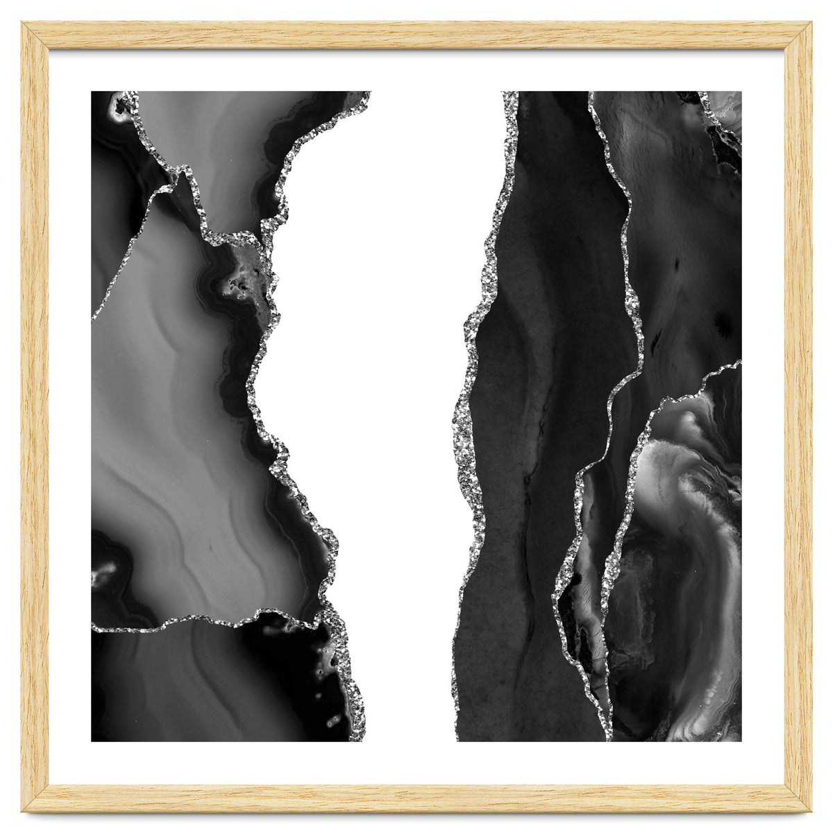 Black & Silver Agate Texture 07