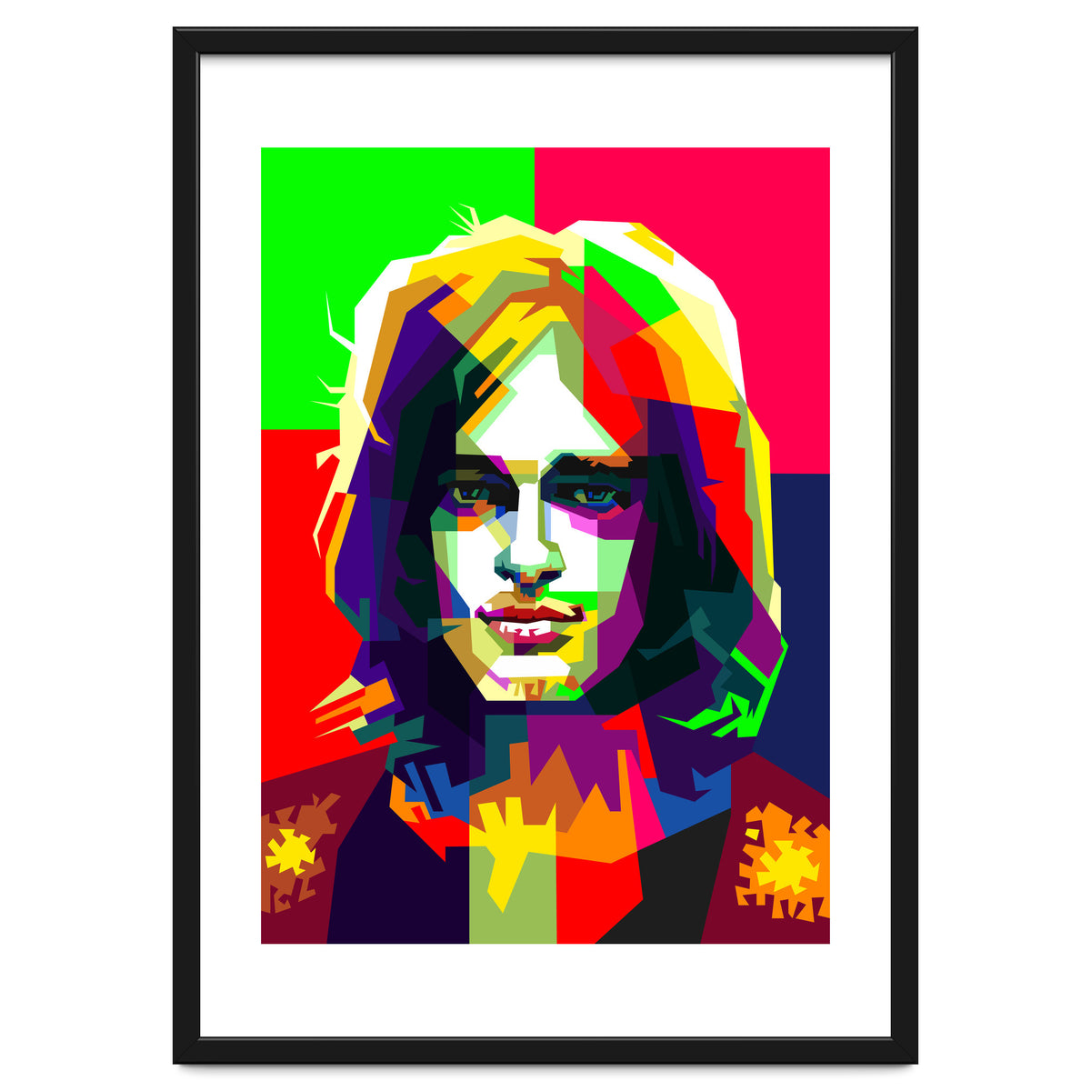 David Gilmour Pink Floyd Classic Rock Art WPAP