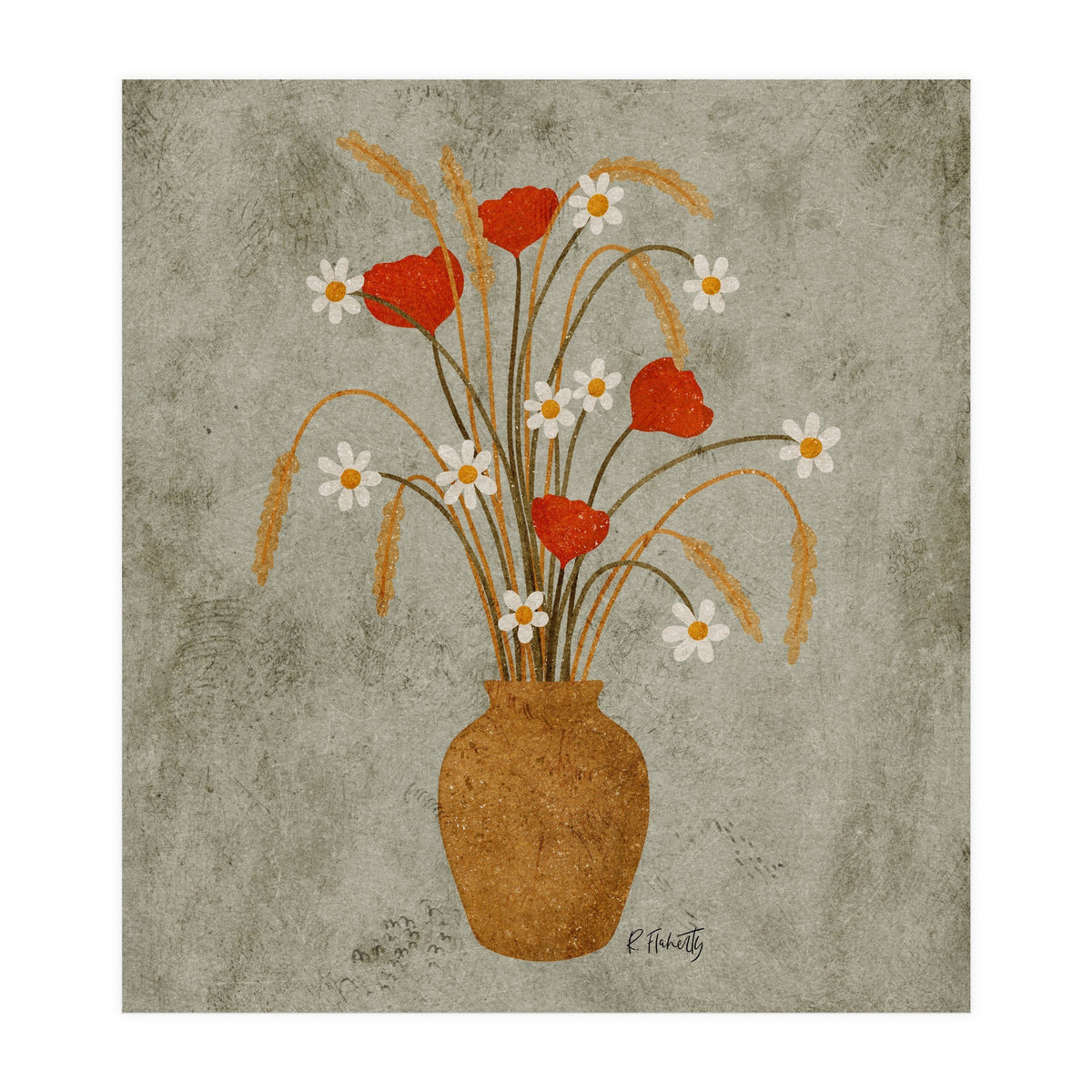 Harvest Floral Vase (Print Only)