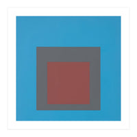 JOSEF ALBERS - HOMAGE TO THE SQUARE, BLUE, DARK RED  (Print Only)