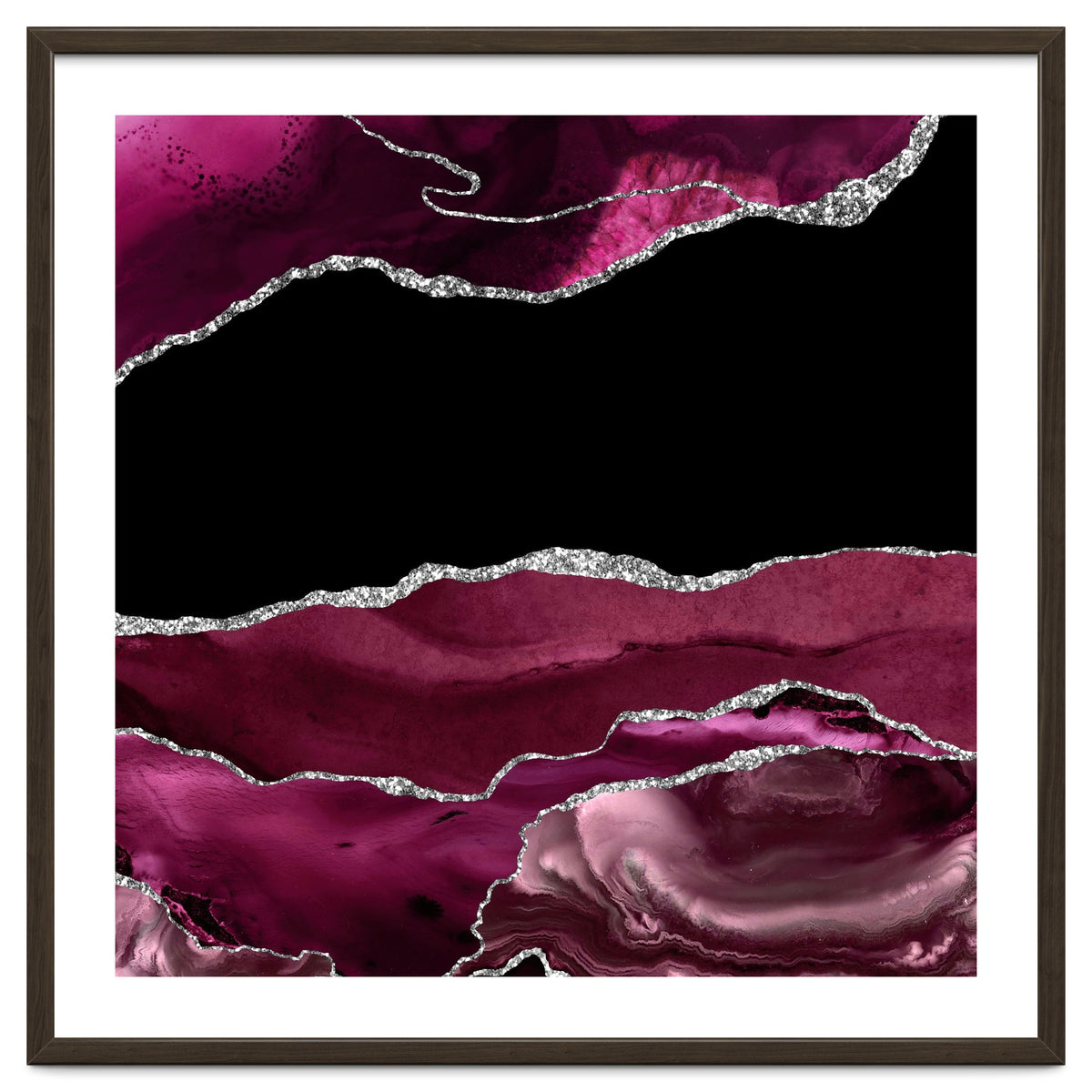 Burgundy & Silver Agate Texture 02