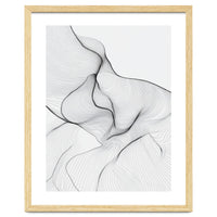 Abstract Black And White Flowing Lines Organic Form
