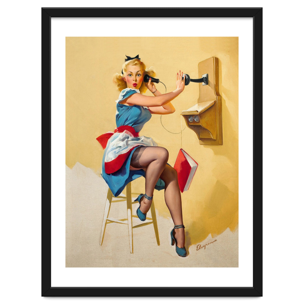 Pinup Gossip Girl On The Phone