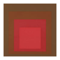 JOSEF ALBERS - HOMAGE TO THE SQUARE, RED, BROWN  (Print Only)