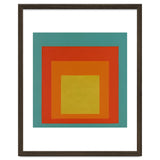 JOSEF ALBERS - HOMAGE TO THE SQUARE GREEN RED YELLOW ORANGE thumbnail