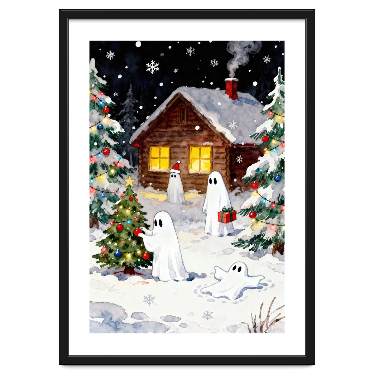 Spirited and Playful Christmas Ghost