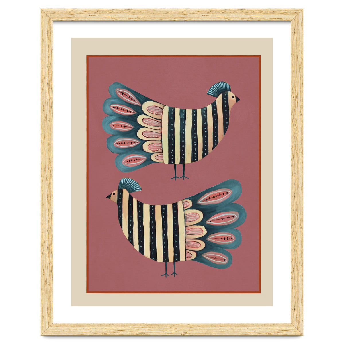 Striped Bird Pair I