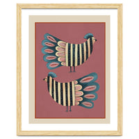 Striped Bird Pair I