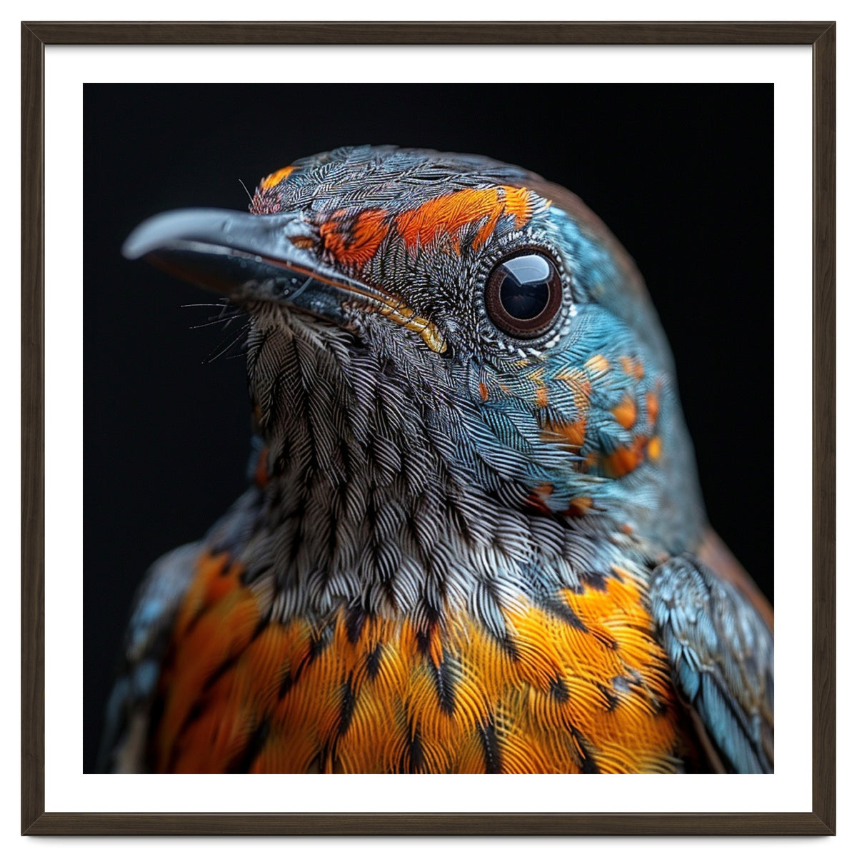 Close Up Of A Colorful Exotic Bird Head