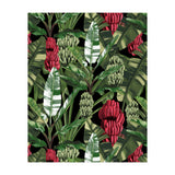 Banano Leaves Dark Jungle Red (Print Only) thumbnail