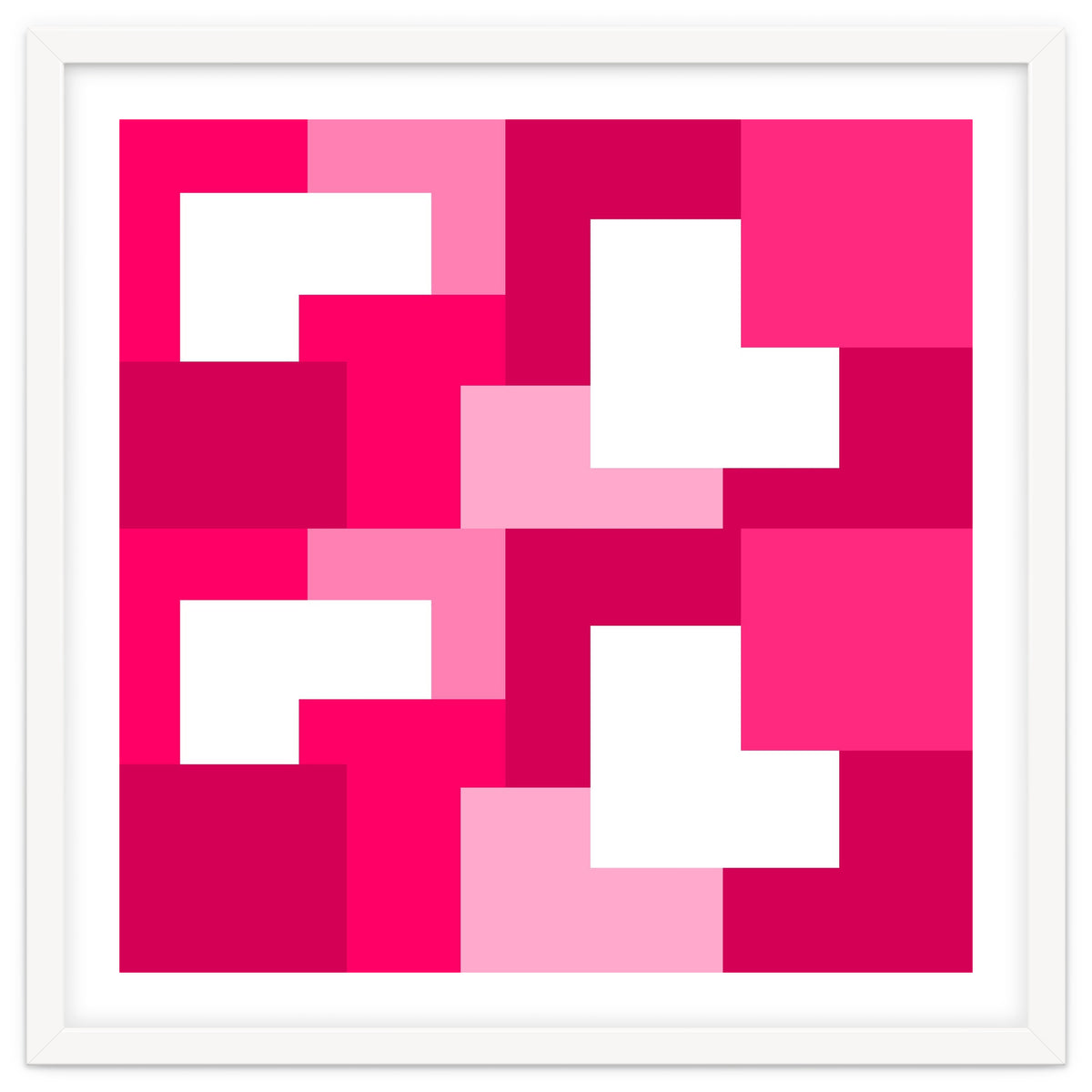 Pink Abstract Square Tiles