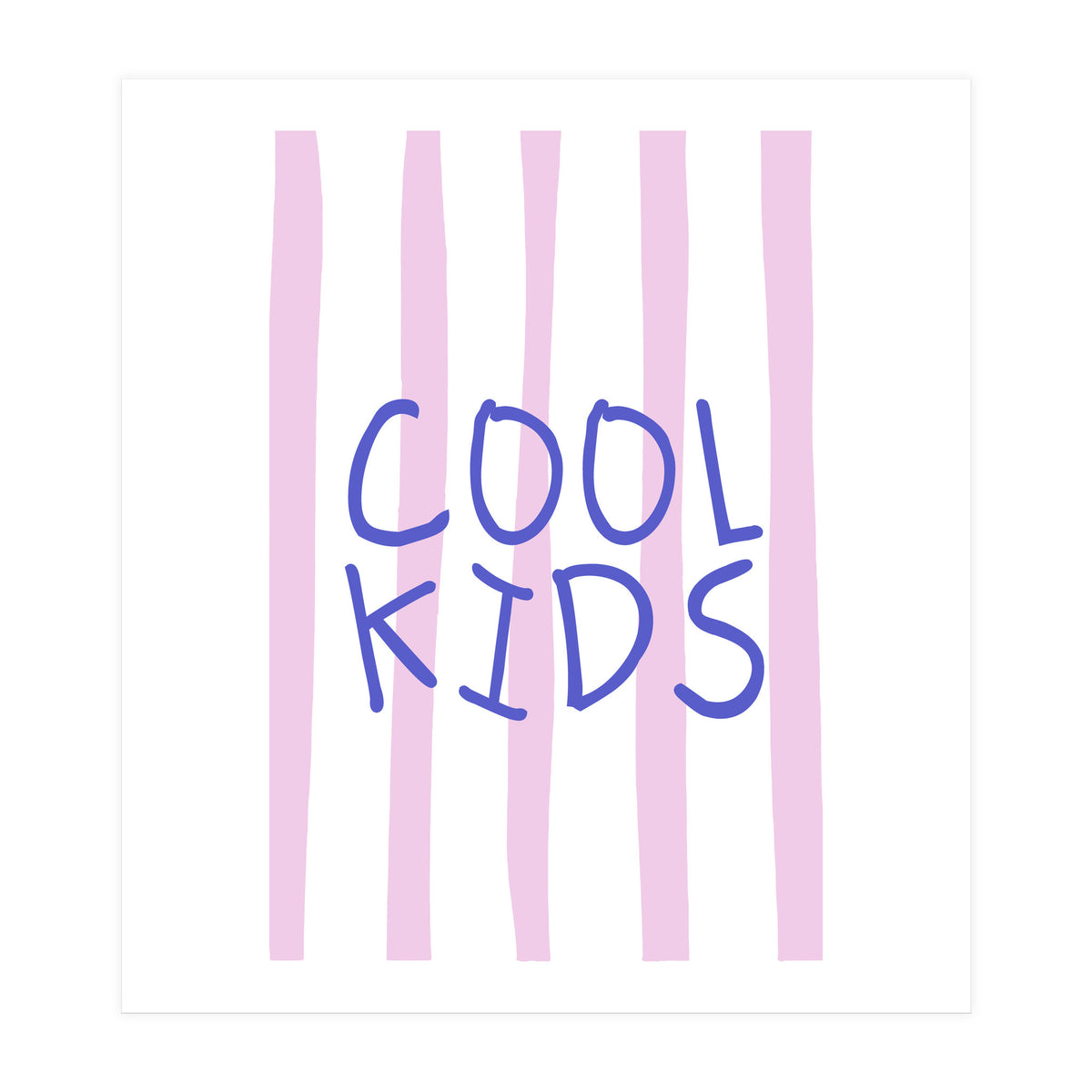 Cool Kids Club, Fun Playful Quote Print for Kids Room and Playroom Decor (Print Only)