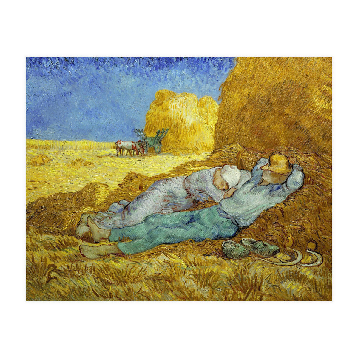 Vincent Van Gogh / 'The Siesta (after Millet)', 1889-1890, Oil on canvas, 73 x 91 cm. (Print Only)