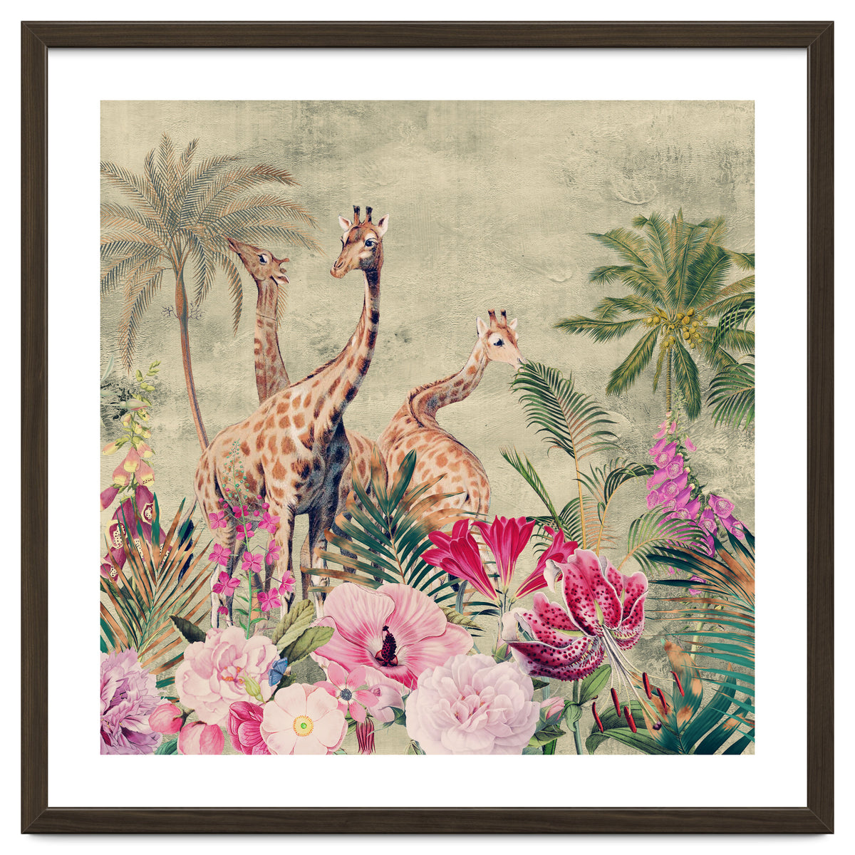 Exotic Vintage African Flower Safari