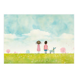 Cute Girl And Boy  (Print Only) thumbnail