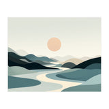 Serene Horizon: Minimalist Organic Landscape (Print Only) thumbnail