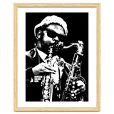 Rahsaan Roland Kirk American Jazz Multi-Instrumentalist in Grayscale 2 thumbnail