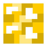 Yellow Abstract Square Tiles Pattern (Print Only) thumbnail