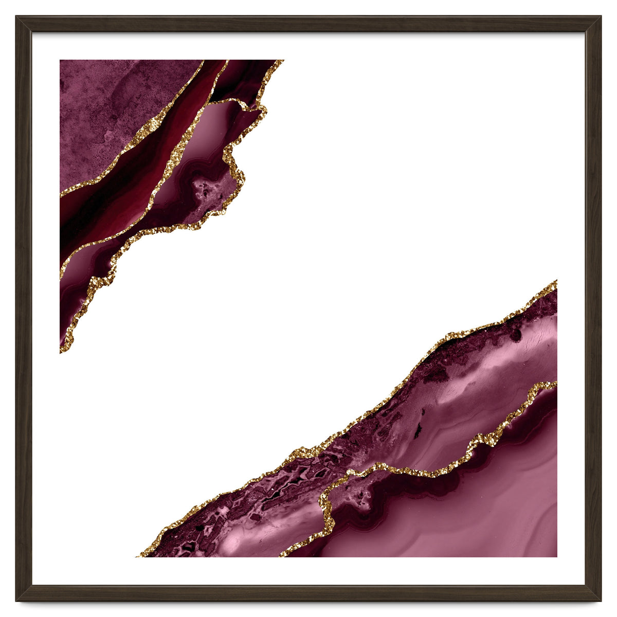 Burgundy & Gold Agate Texture 19