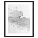 Abstract Black And White Organic Flowing Lines Pattern thumbnail