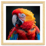 Scarlet Macaw Parrot Portrait Vivid Colors thumbnail