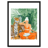 Jungle Vacay | Modern Bohemian Blonde Woman Tropical Travel | Leopard Wildlife Forest Reader thumbnail