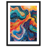 Vibrant Fluid Acrylic Pour Abstract Art