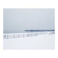 Pier in the winter seascape (Print Only)