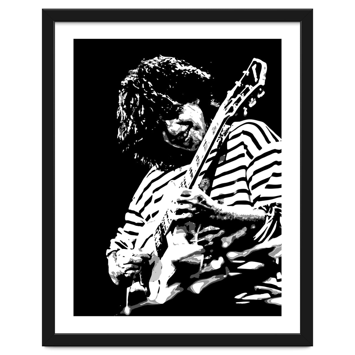 Pat Metheny American Jazz Guitarist Legend in Monochrome 3